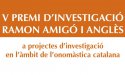 V Premi d’Investigació Ramon Amigó i Anglès