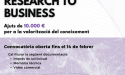 Oberta convocatòria: Ajuts per a la Valorització del Coneixement - Research to Business (R2B) 2025